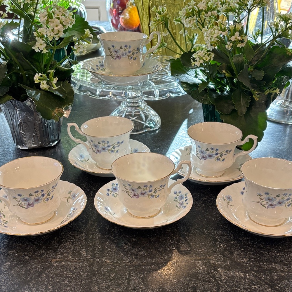 Richmond Blue Rock pattern Tea Cup Set